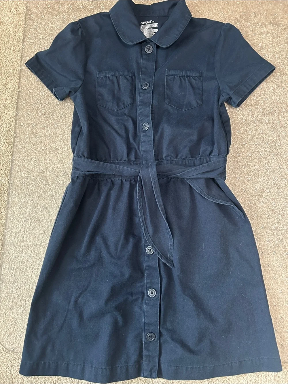 Cat & Jack Navy Button-Down Uniform Dress